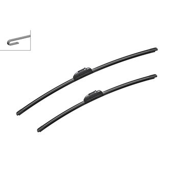 Retrofit Flat Wiper Blade Set Ar725S With Spray Nozzle