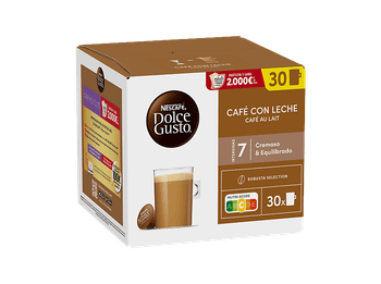 Cápsulas monodosis - Nescafé Dolce Gusto Magnum Café Leche, Robusta, 30 Unidades