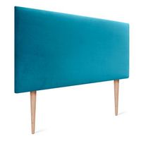 dhome cabecero de terciopelo liso 90x105 con patas camas 8090 - celeste