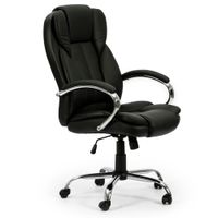 sillon de oficina elevable y reclinable piel sintetica color negro