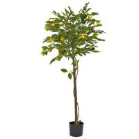 planta artificial en maceta para interior decoracion de plastico citricos 165 cm lemon tree