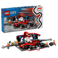 lego lego city parada en boxes de f1 con ferrari 60443