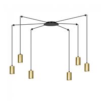 lampara colgante finder oro 6 luces