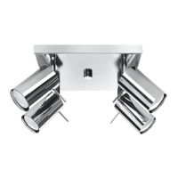 lampara de techo cromo acero alt 16 cm