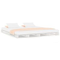 cama matrimonial  cama doble  cama de palets de madera maciza de pino blanca 135x190 cm cfw64400