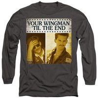 top gun camiseta manga larga til the end para hombre