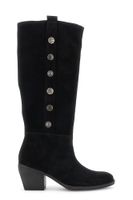 botas de ante con botones decorativos black