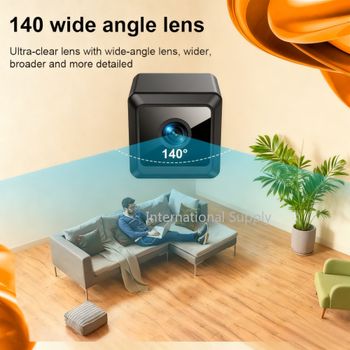 Mini Cámara Wifi HD 1080P P2P con Batería, Grabación en Tarjeta SD de 256G, Visión Nocturna, Cámara de Seguridad para el Hogar, Recargable, Cámara IP de 2MP