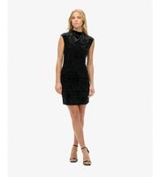 superdry para mujer w8011934a vestido velvet bodycon negro s casual fiesta poliester sin mangas  tirantes