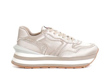 zapatillas de tejido deshilachado champagne