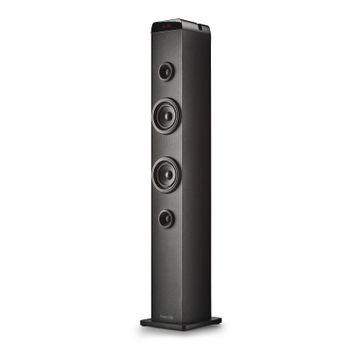 Altavoces NGS Inalámbricos Bluetooth 5.4 Broadcasting Karaoke Base madera negra