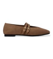 xti para mujer 14640503-taupe bailarinas 146405 marron 38 plano hebilla casual