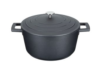 Cacerola 4L en fundición de aluminio negro 24,5 x 32 x 17
