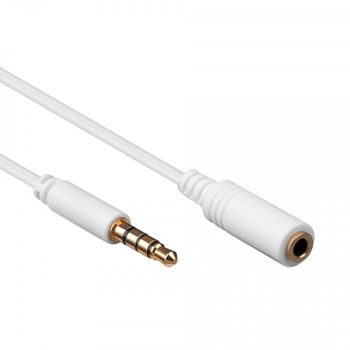 Goobay Cable Extensor Jack 3.5mm 4 pines Macho/Hembra 1m Blanco