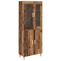 aparador alto madera envejecida 695 x 34 x 180 cm vidaxl