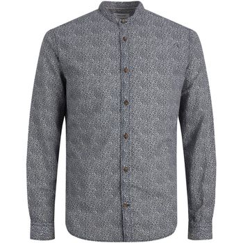 Jack & Jones Camisa manga larga 12220414 JJSUMMER BAND AOP SHIRT L/S S23 NAVY BLAZER para hombre