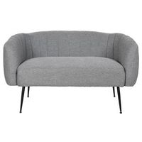 sofa poliester metal 129x75x73 gris