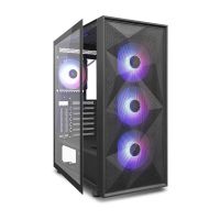 caja de pc zolyd radion atx argb vidrio templado 4 ventiladores incluidos