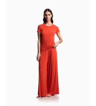 Emporio Armani para mujer. EW000409_AF19024 Camiseta Essential Studs coral (XL), Casual, Viscosa, Manga corta
