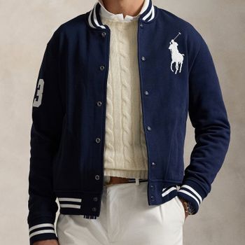 Polo Ralph Lauren Cotton-Blend Jersey Baseball Jacket - S