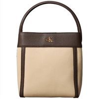 calvin klein jeans bolso de mano ck canvas bucket with strap para mujer