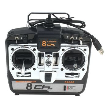 0908A 8CH 16-en-1 Simulador de Vuelo RC con CD para Phoenix5.0 XTR Realflight G7 para Dron de Carreras FPV Helicóptero Q