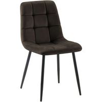 silla de comedor tilde terciopelo marron 55x45x84 cm clp
