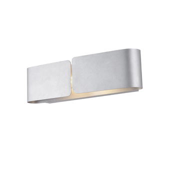 Aplique Hug Con Difusor Cortado A Láser En Hierro Lacado En Blanco Con Dec. Plata Antigua 2 Luces .45 P.10 Bl316-ap2-arg