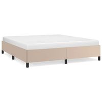 cama matrimonial  cama para adultos  estructura de cama de cuero sintetico capuchino 160x200 cm