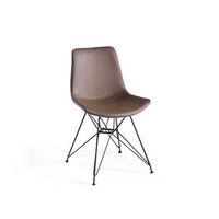 set 2 sillas de comedor ecopiel zaire - marron