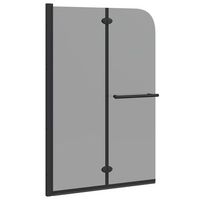 enclosure de ducha negro 95 x 140 cm vidrio esg y aluminio vidaxl