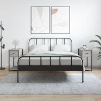mesitas de noche - mueble para dormitorio - madera de ingenieria y hierro - gris sonoma 30x60x60cm