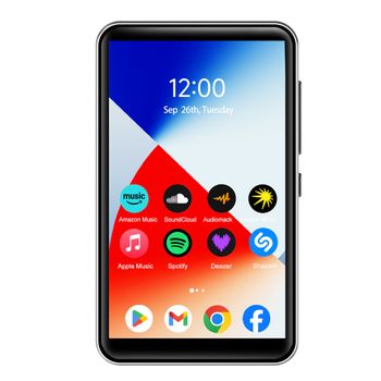Reproductor MP3 Android con Bluetooth y WiFi, Pantalla Táctil de 4.0'', Descarga de Aplicaciones desde Play Store, Spotify, Apple Music, Deezer, Yandex Music