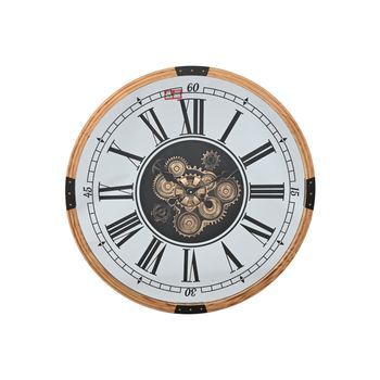 Reloj Pared Cristal Metal 80x8,5x80 Plateado