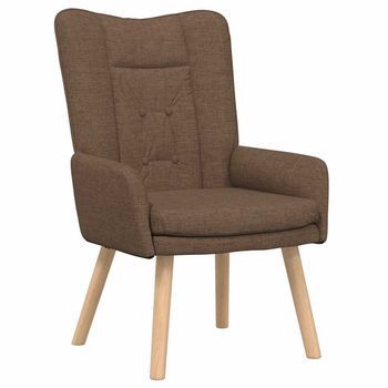 Sillón Marrón 63 X 67 X 94 Cm Tela Y Contrachapado Vidaxl