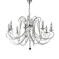 lampara de arana magda de hierro cromado 8 luces 118 o74 bl146-8-cr