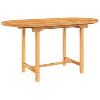 mesa de jardin  mesa de exterior extensible madera maciza teca 110-160x80x75 cm