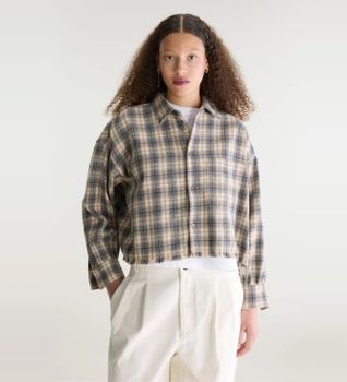 Bellerose para mujer. BW262421 C1455 Camisa Jonnie beige (S), Casual, Poliéster, Manga larga