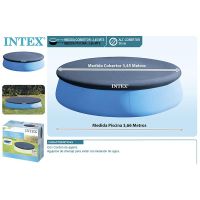 intex cobertor piscina easy set 244cm305cm y 366cm easy pool cover pvc blue tamano del cobertor 221 cm 284cm y 345cm para piscinas que midan en la parte inferior 244cm305cm y 366cm piscina