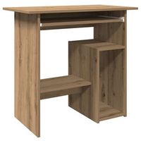escritorio de madera de ingenieria roble artisan 80x45x74 cm vidaxl