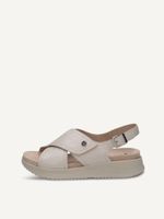 caprice sandal white made of leather without heel size 40