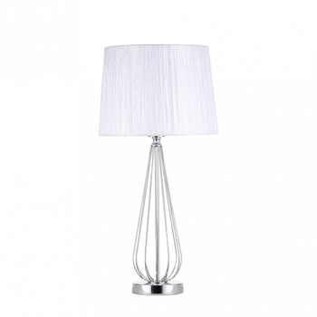 Sobremesa robina 1xe27 cromo c/pant blanca 62x30x30 cm
