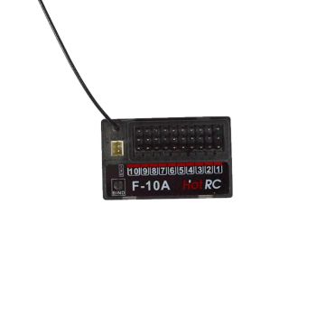 Receptor HOTRC F-10A 2.4GHz 10CH PWM para Transmisor de Radio HT-10A CT-10B Modelos de Coche Barco Avión Tanque