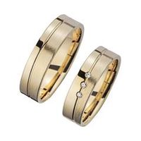 alianzas oro amarillo con diamantes ancho 55 mm