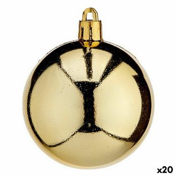 Set De Bolas De Navidad Dorado Plástico 6 X 7 X 6 Cm (20 Unidades)