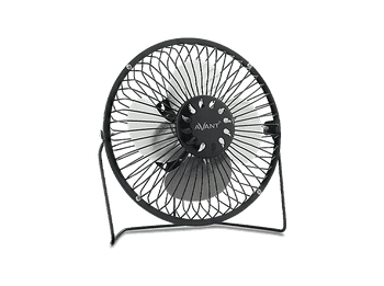 Ventilador de sobremesa - Avant AV7706, 3W, 1 metro, USB, Negro
