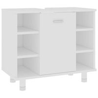 armario de bano madera contrachapada blanco 60x32x535 cm vidaxl