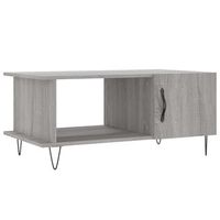 mesa de centro madera contrachapada gris sonoma 90x50x40 cm vidaxl