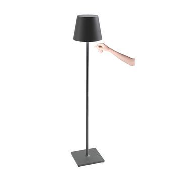 Lámpara Led Poldina Pro Xxl Gris Oscuro Recargable Y Regulable 150cm Con Batería Hasta 12 Horas