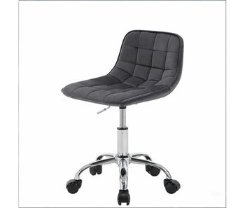 Silla de oficina 43x43x67,5 cm - cómoda multifuncional para maquillaje y salón - gris oscuro
